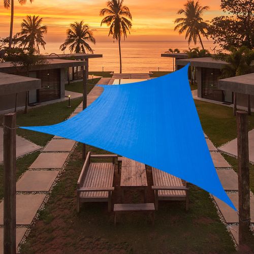 Artpuch Custom Size Sky Blue Sun Shade Sail Triangle Canopy 185 GSM Durable Fabric UV Block Awning for Outdoor Patio Garden Backyard (Customized Avail Artpuch Custom Size Sky Blue Sun Shade Sail Triangle Canopy 185 GSM Durable Fabric UV Block Awning for Outdoor Patio Garden Backyard (Customized Avail